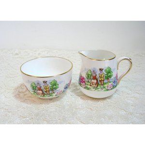 Evangeline's Acadian Gardens, Crown Staffordshire Sugar ans Creamer Set